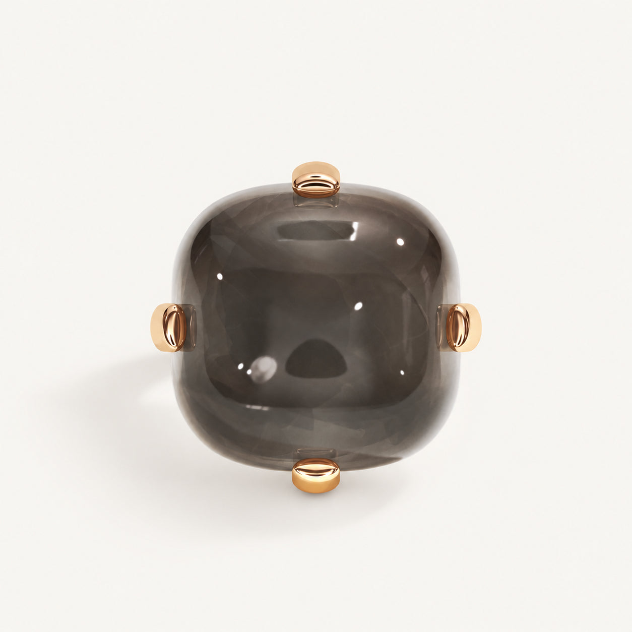 Cushion Bold Smoky Quartz Ring
