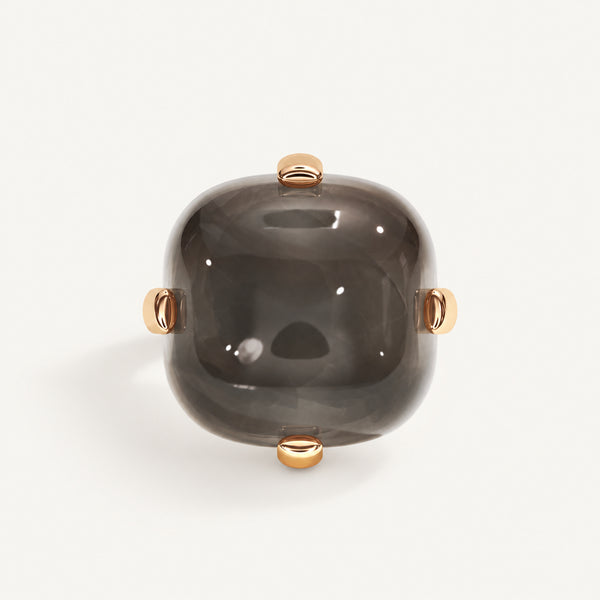 Cushion Bold Smoky Quartz Ring