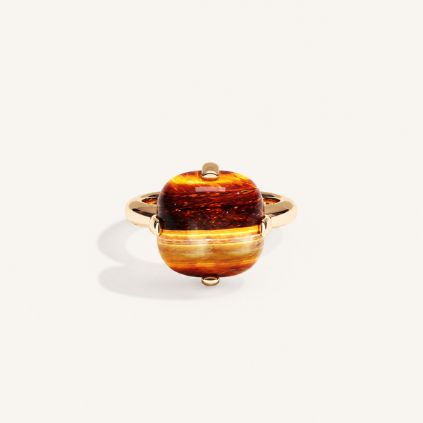 Cushion Petit Tiger Eye Ring