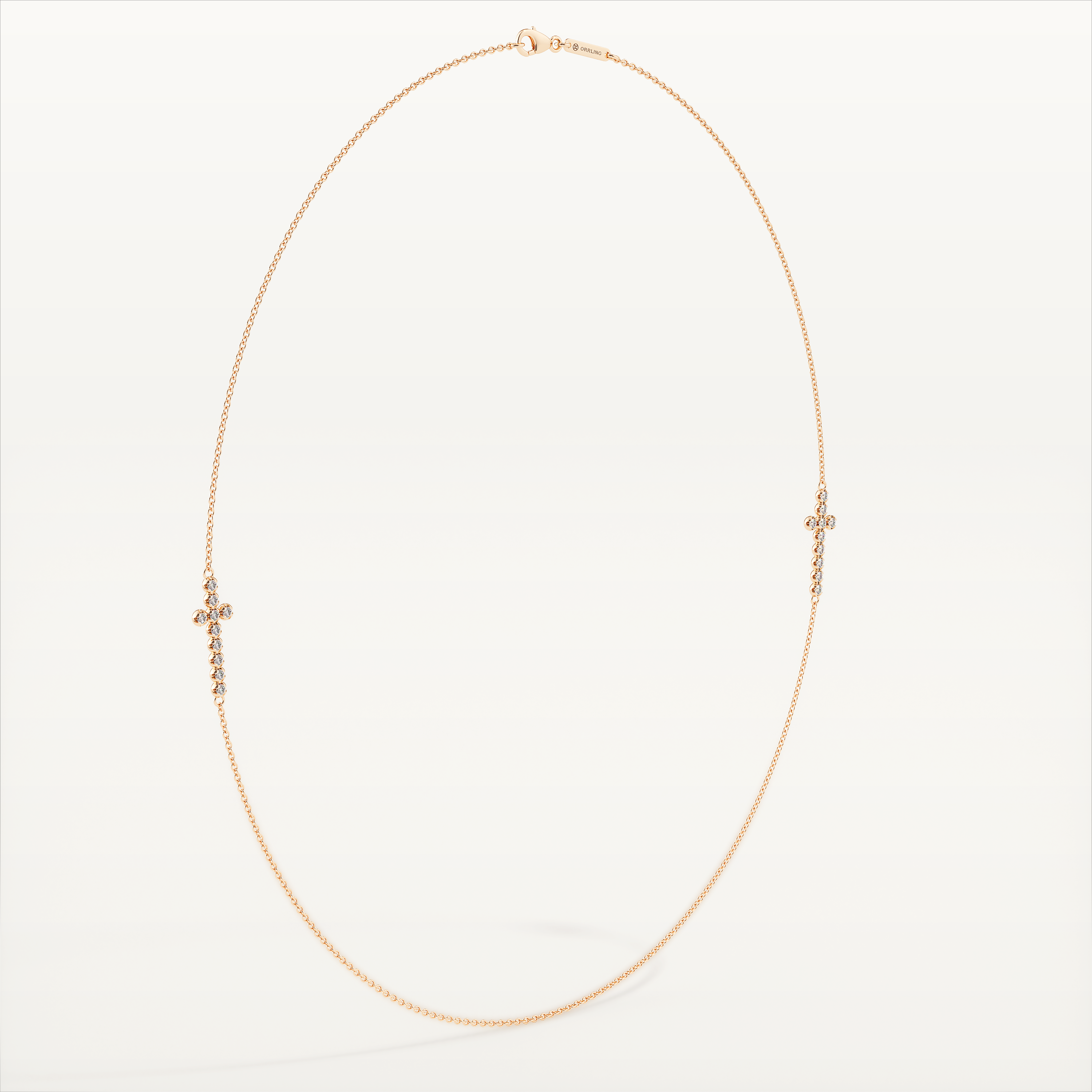 La Croix Double Cross Necklace