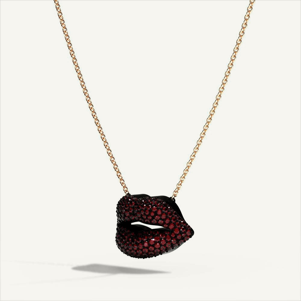 Just Lips Ruby Pavé Necklace – retusch