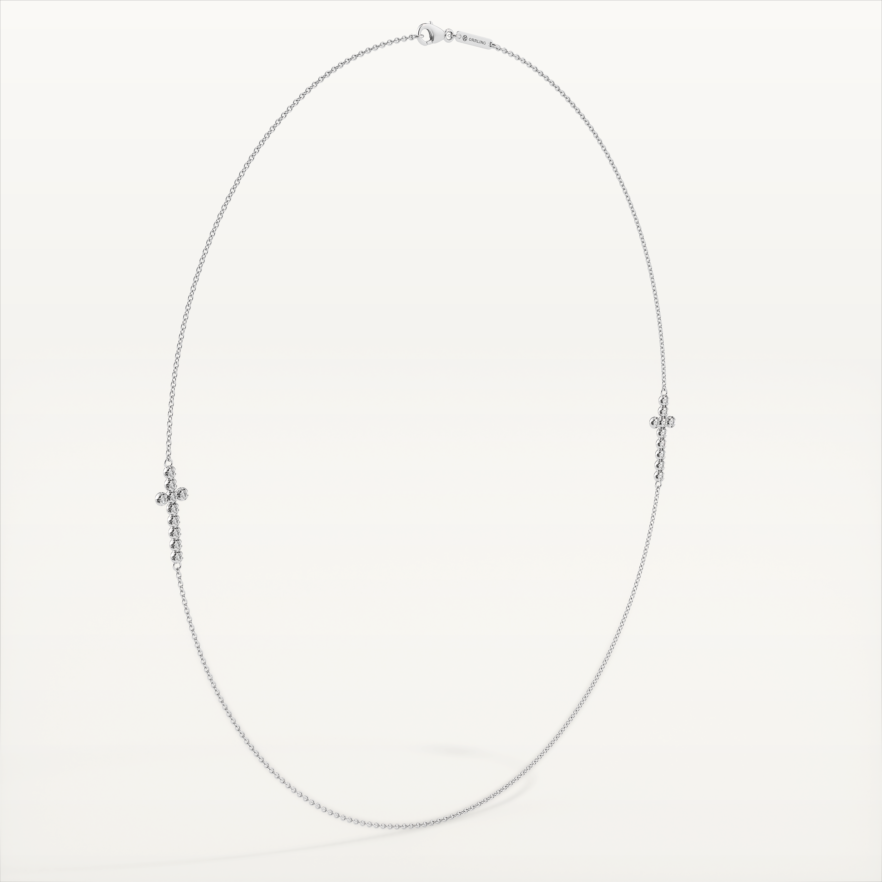 La Croix Double Cross Necklace