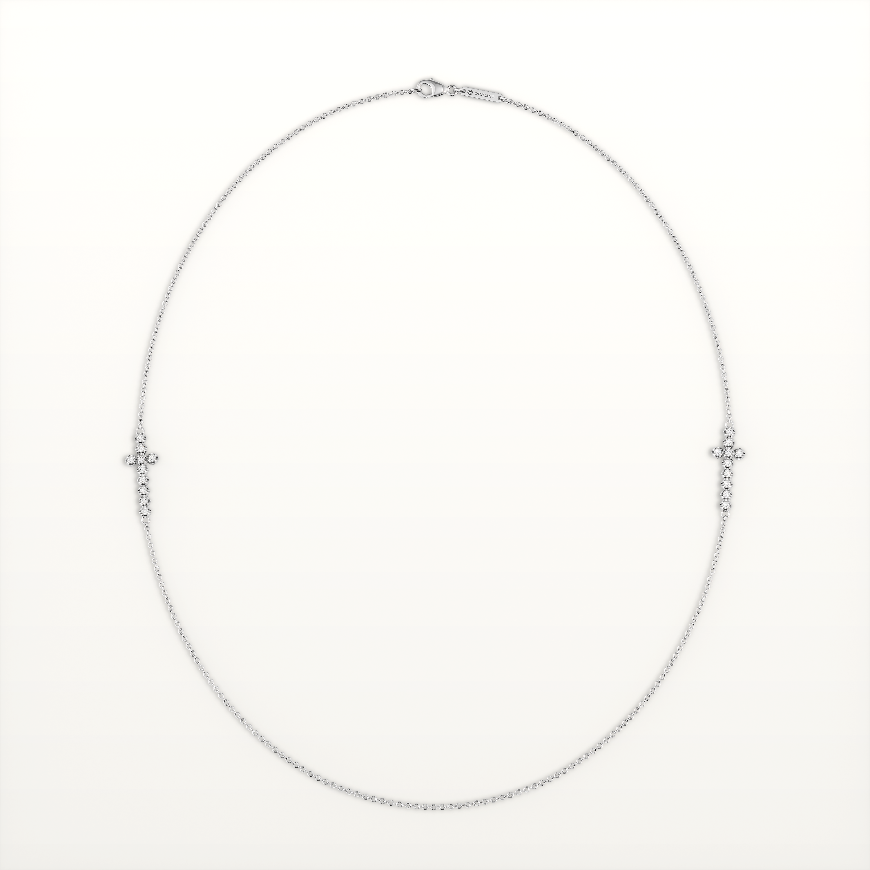 La Croix Double Cross Necklace