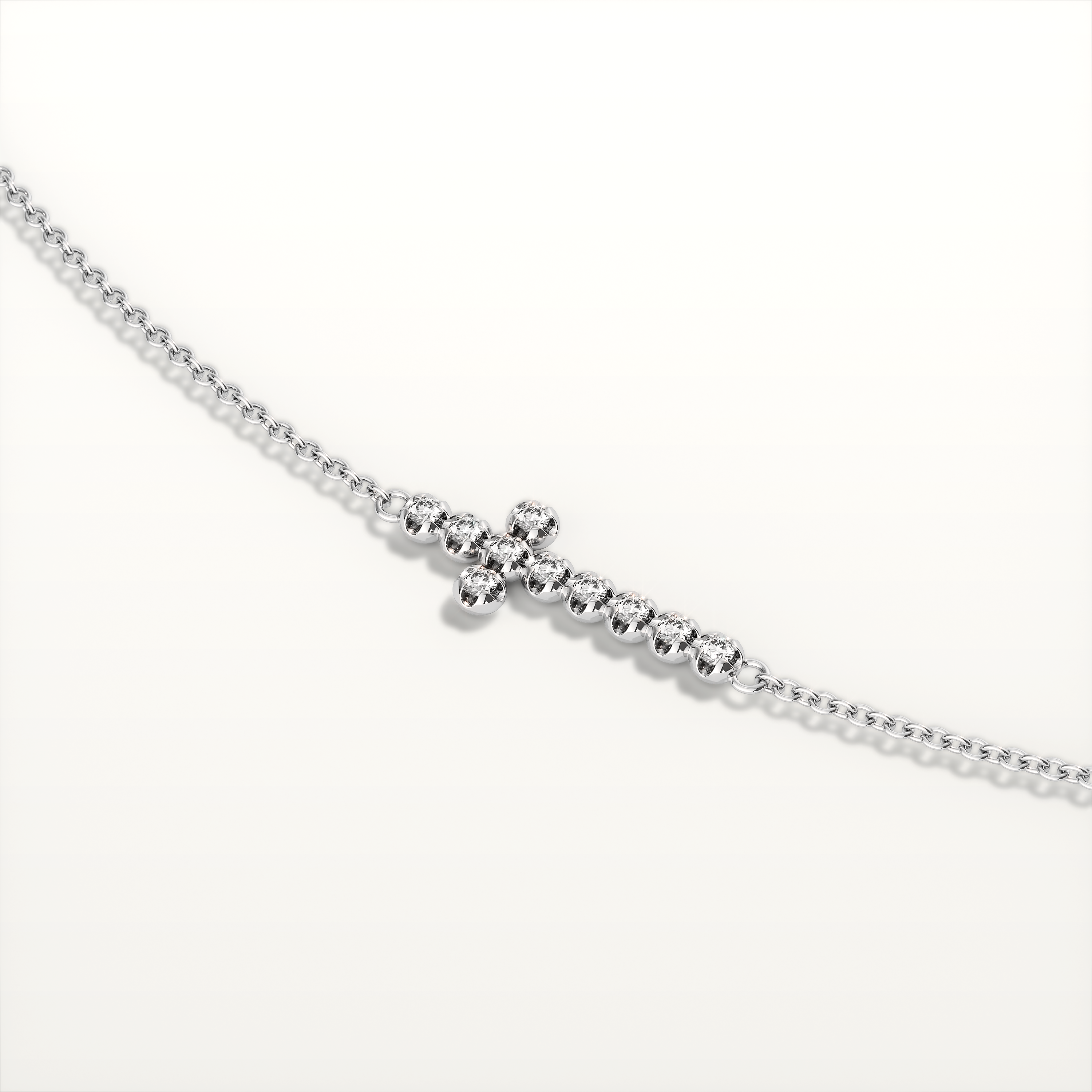 La Croix Double Cross Necklace