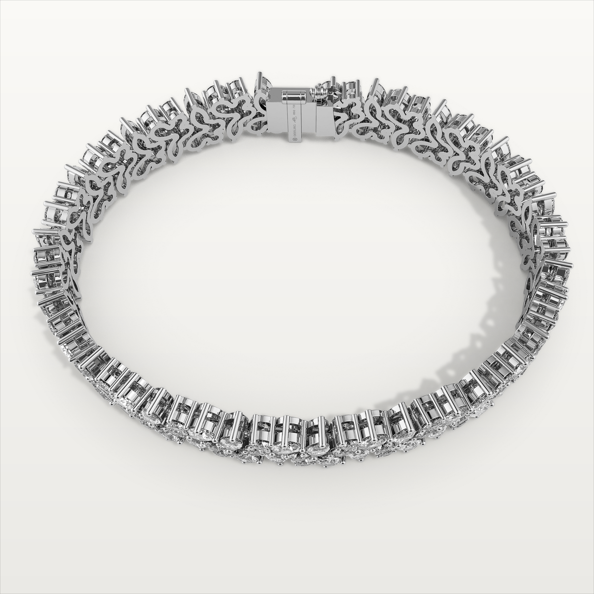3 Row Mosaic Diamond Bracelet
