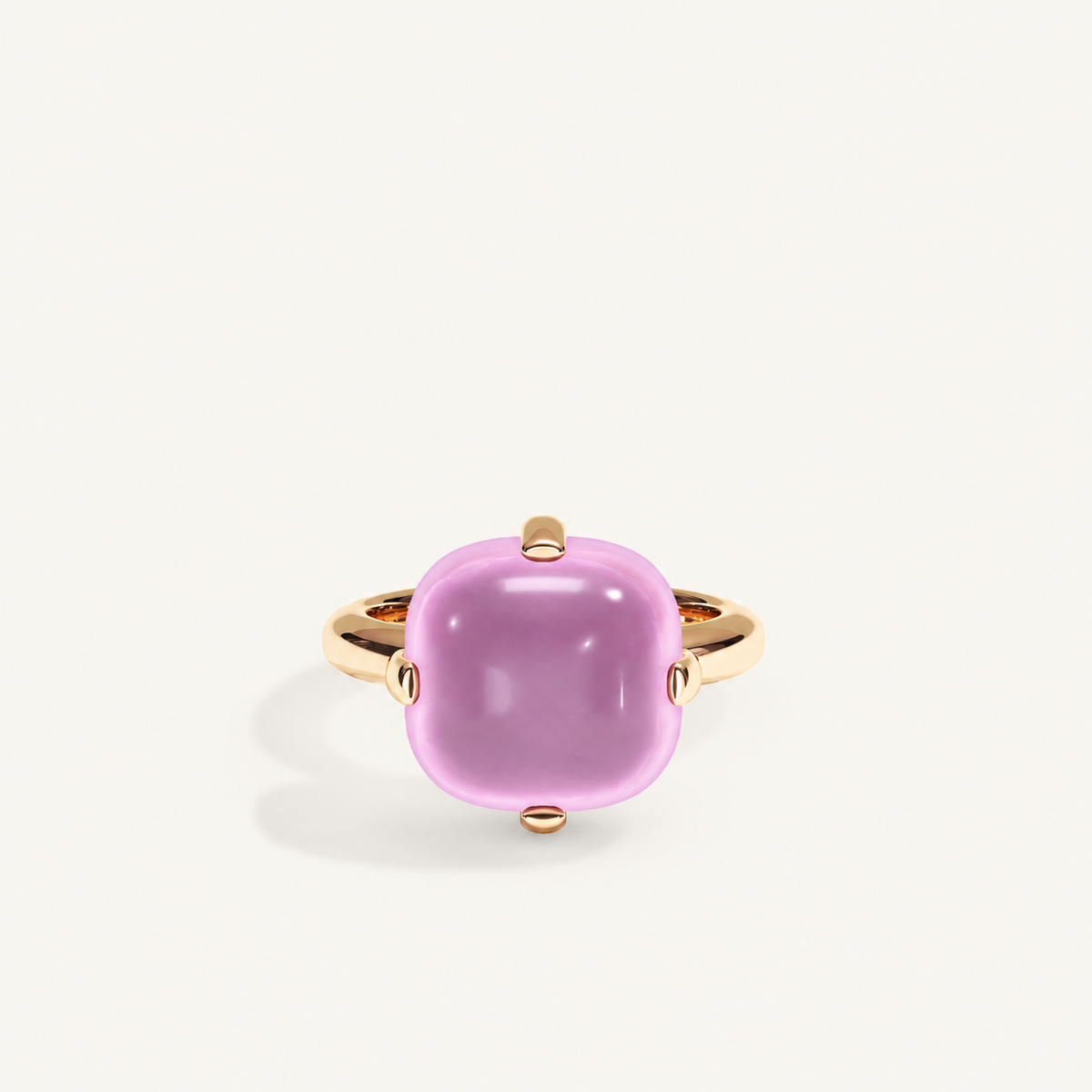 Cushion Petit Rose Quartz Ring