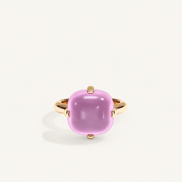Cushion Petit Rose Quartz Ring