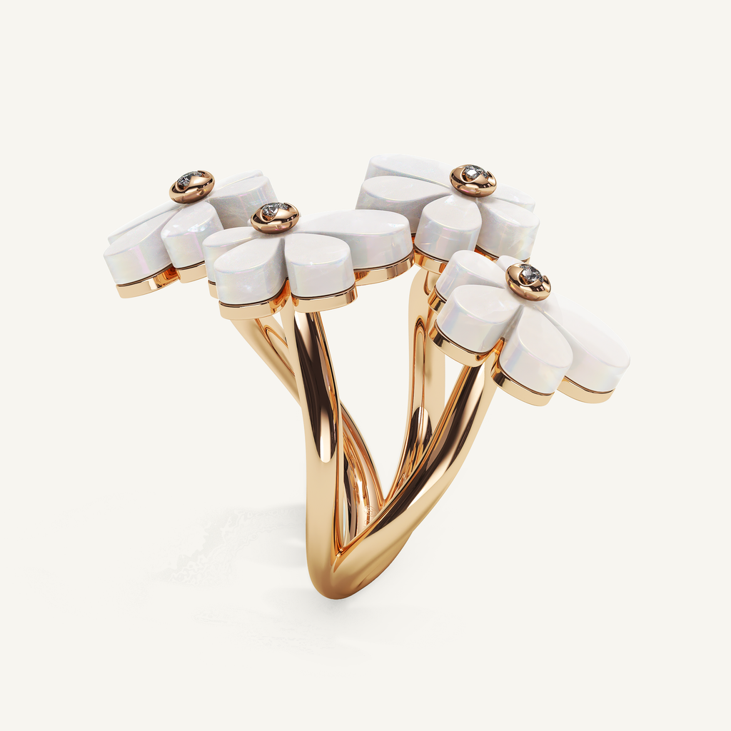 Gisela Mother of Pearl Tetra Ring