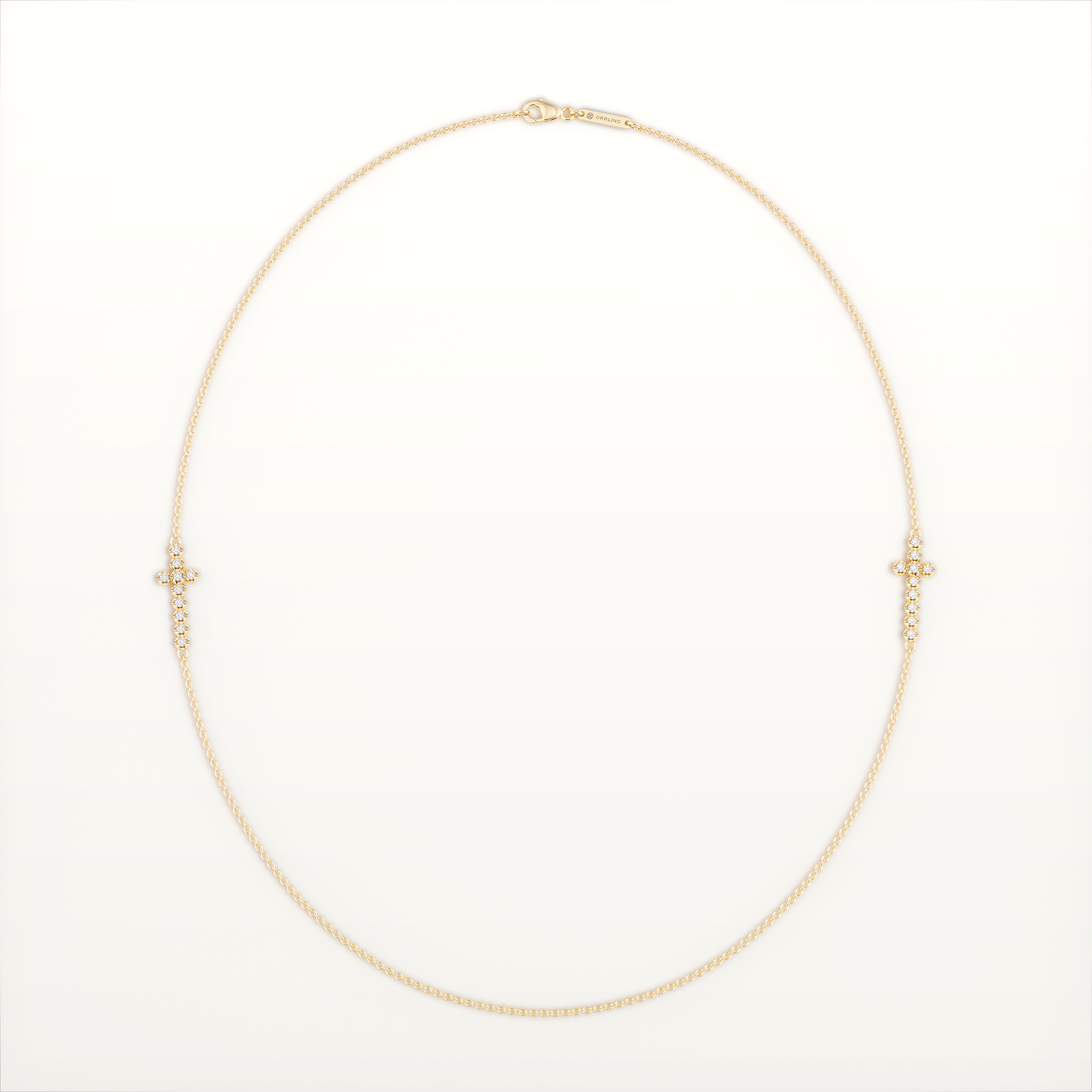 La Croix Double Cross Necklace