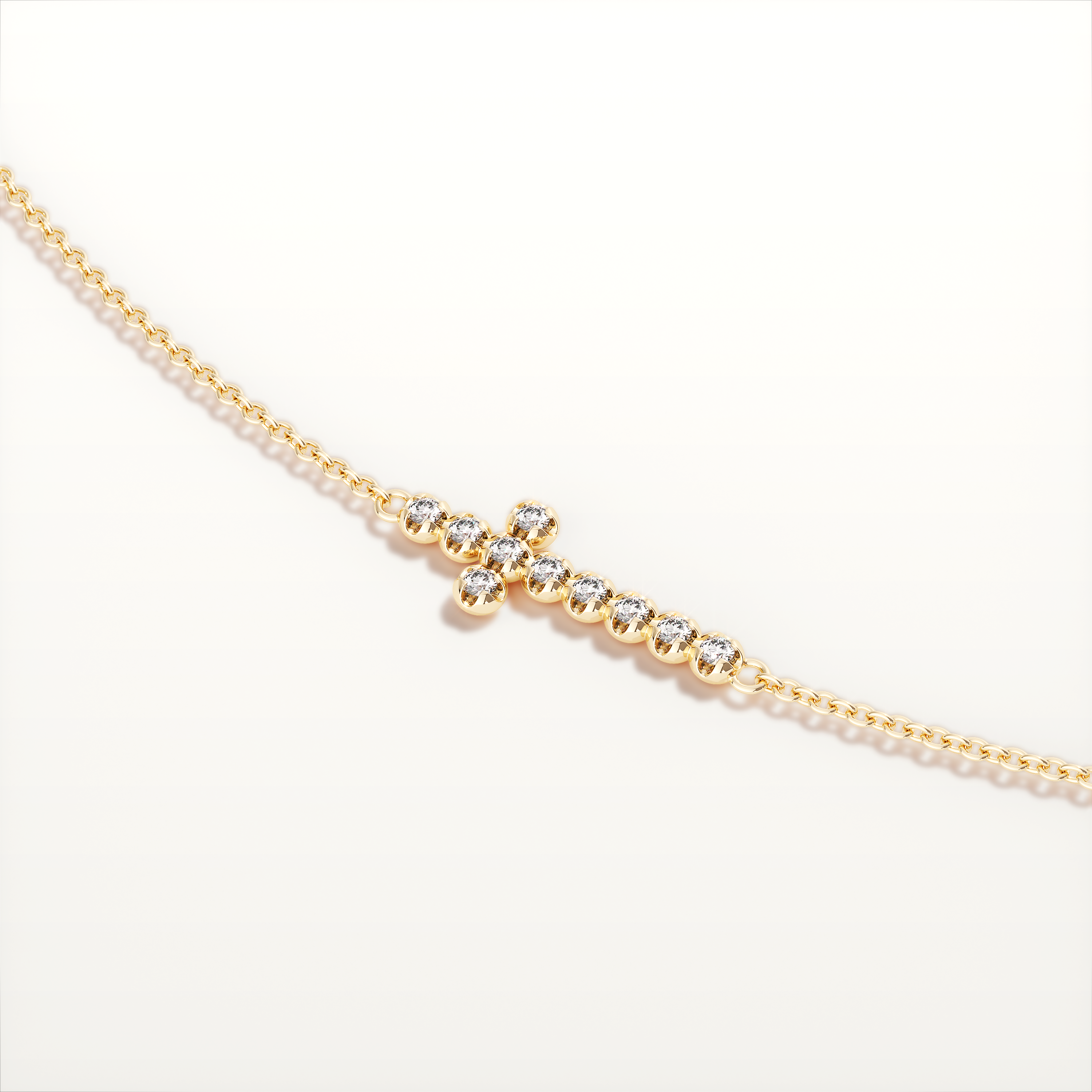 La Croix Double Cross Necklace