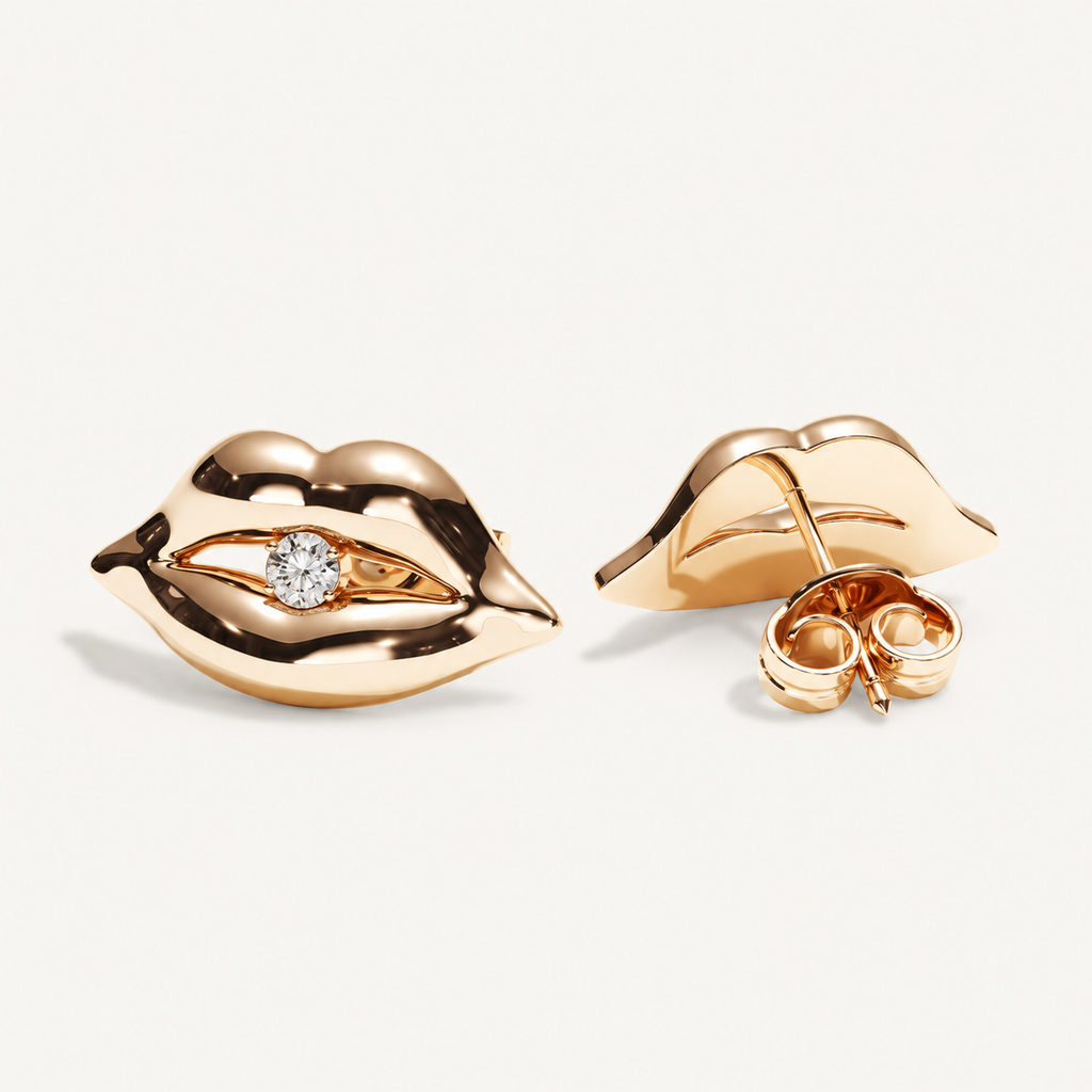 JUST LIPS DIAMOND STUDS