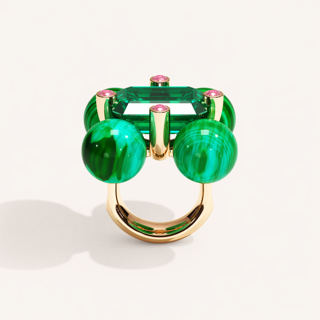 Barbelle Centerstone Ring Turmaline