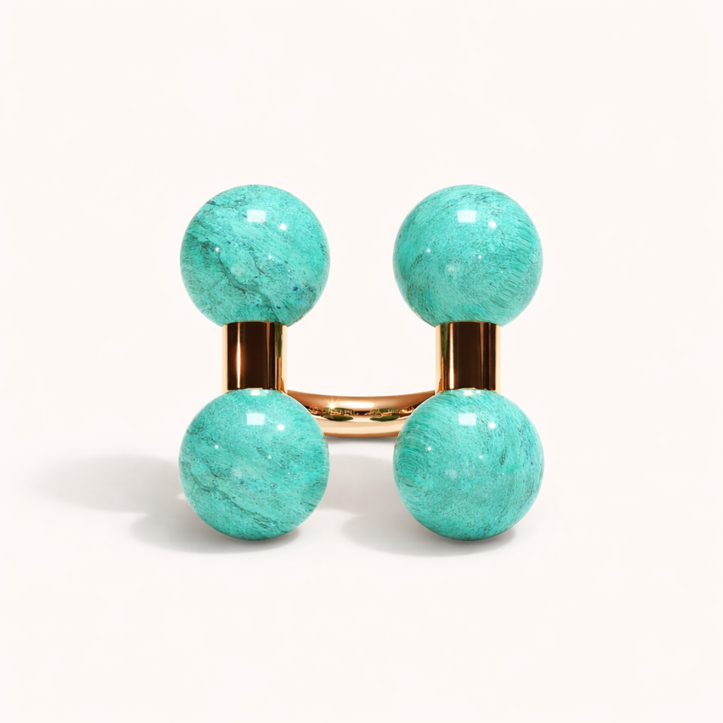 BARBELLE COUPLE TURQUOISE RING