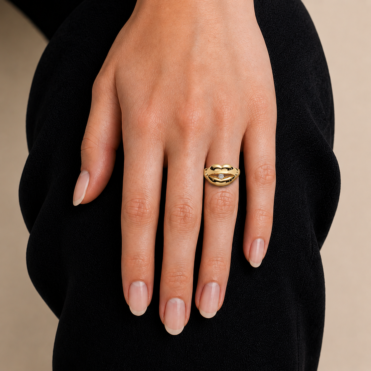 Vermilion Zone Diamond Bite Ring