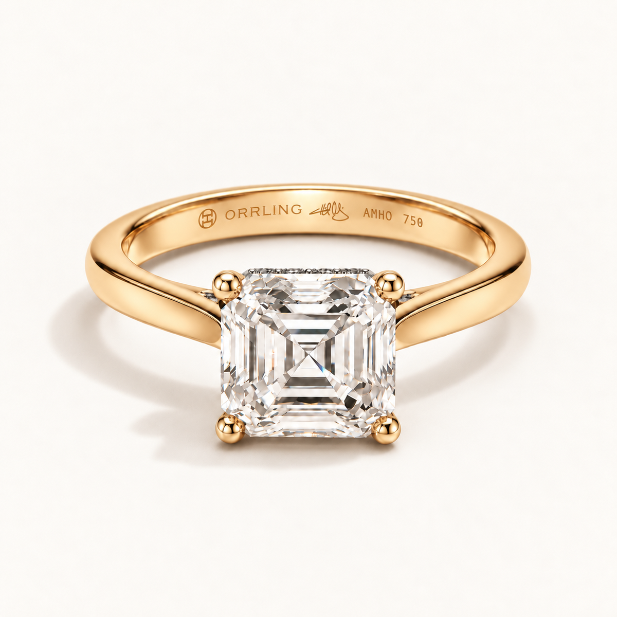 Clairenne 18K rose gold, subtle Orrling engraving