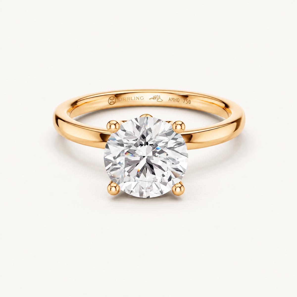 Florienne 18K rose gold, subtle Orrling engraving