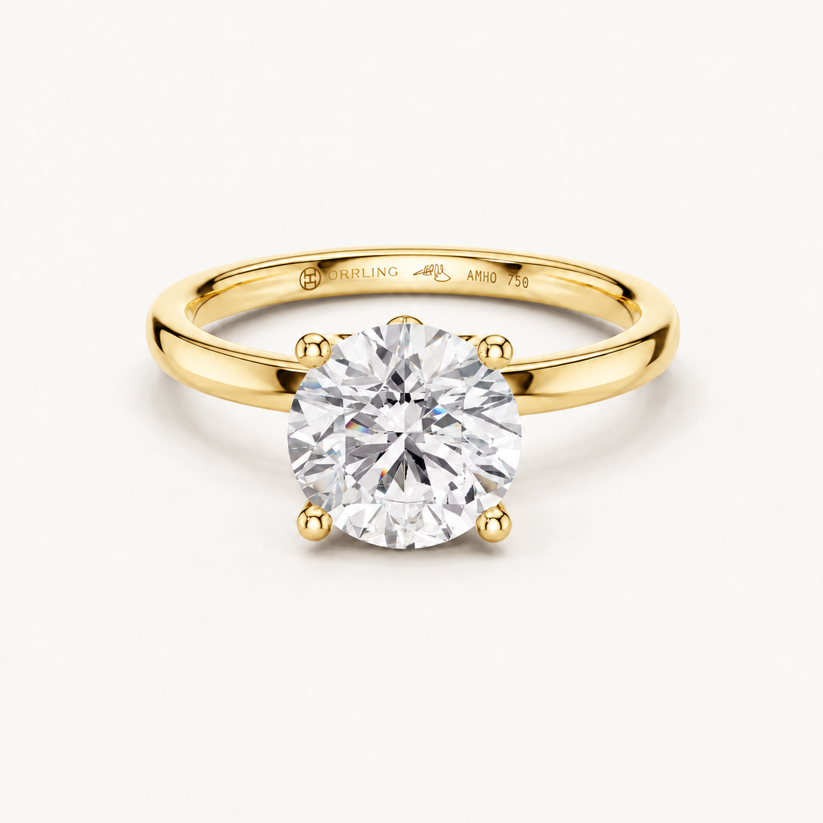 Florienne 18K yellow gold, subtle Orrling engraving