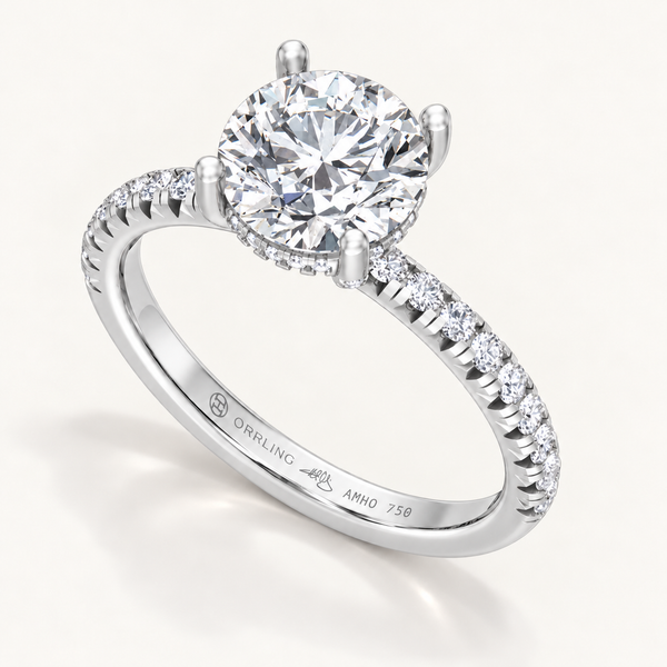 Lumerelle 18K white gold, subtle Orrling engraving
