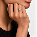 Velune – 18K yellow gold ring worn on model – OR-HH-007