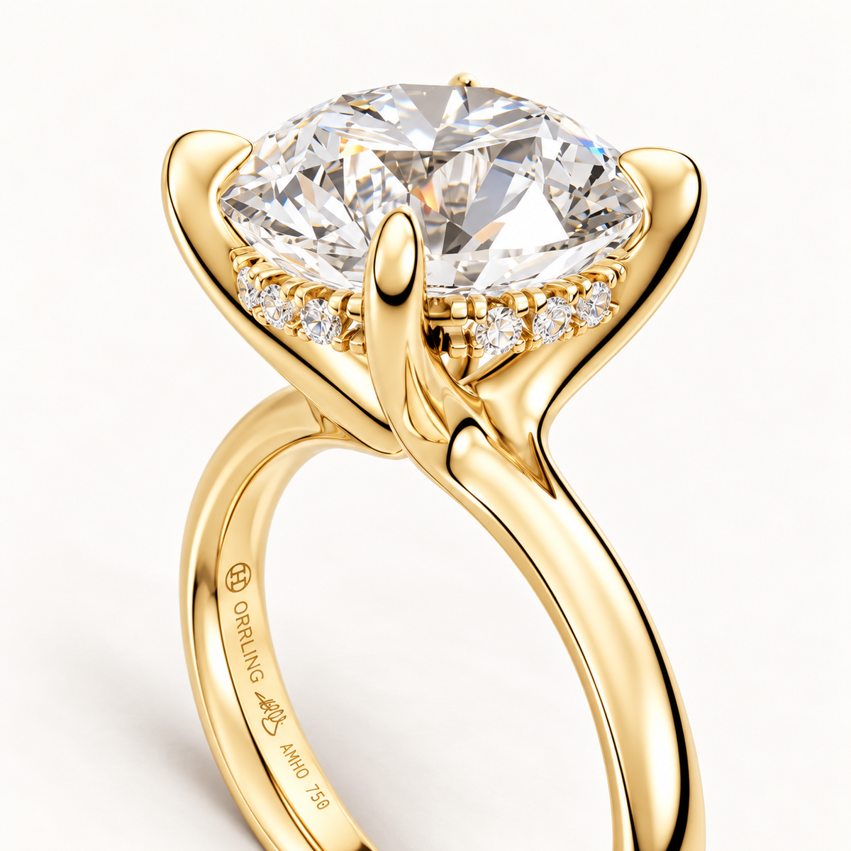 Velune 18K YG – detail of setting