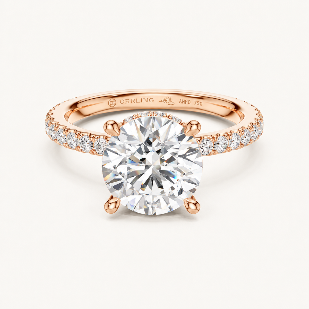 Luminelle 18K rose gold, subtle Orrling engraving