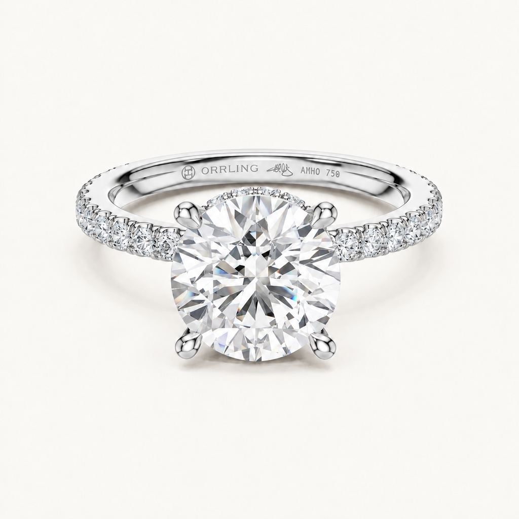 Luminelle 18K white gold, subtle Orrling engraving