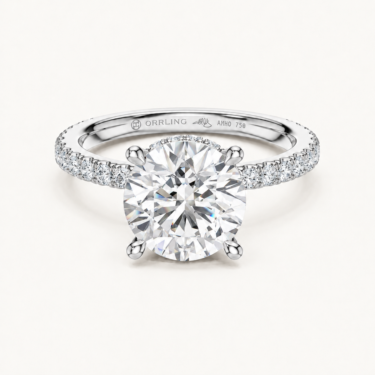 Luminelle 18K white gold, subtle Orrling engraving