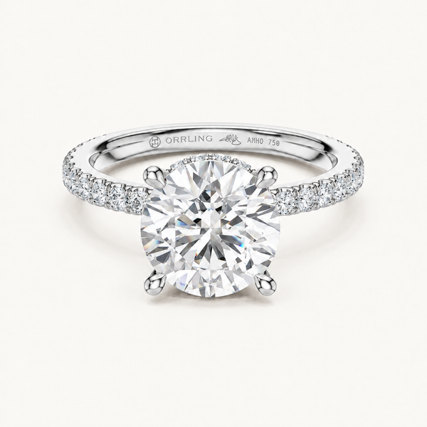 Luminelle 18K white gold, subtle Orrling engraving