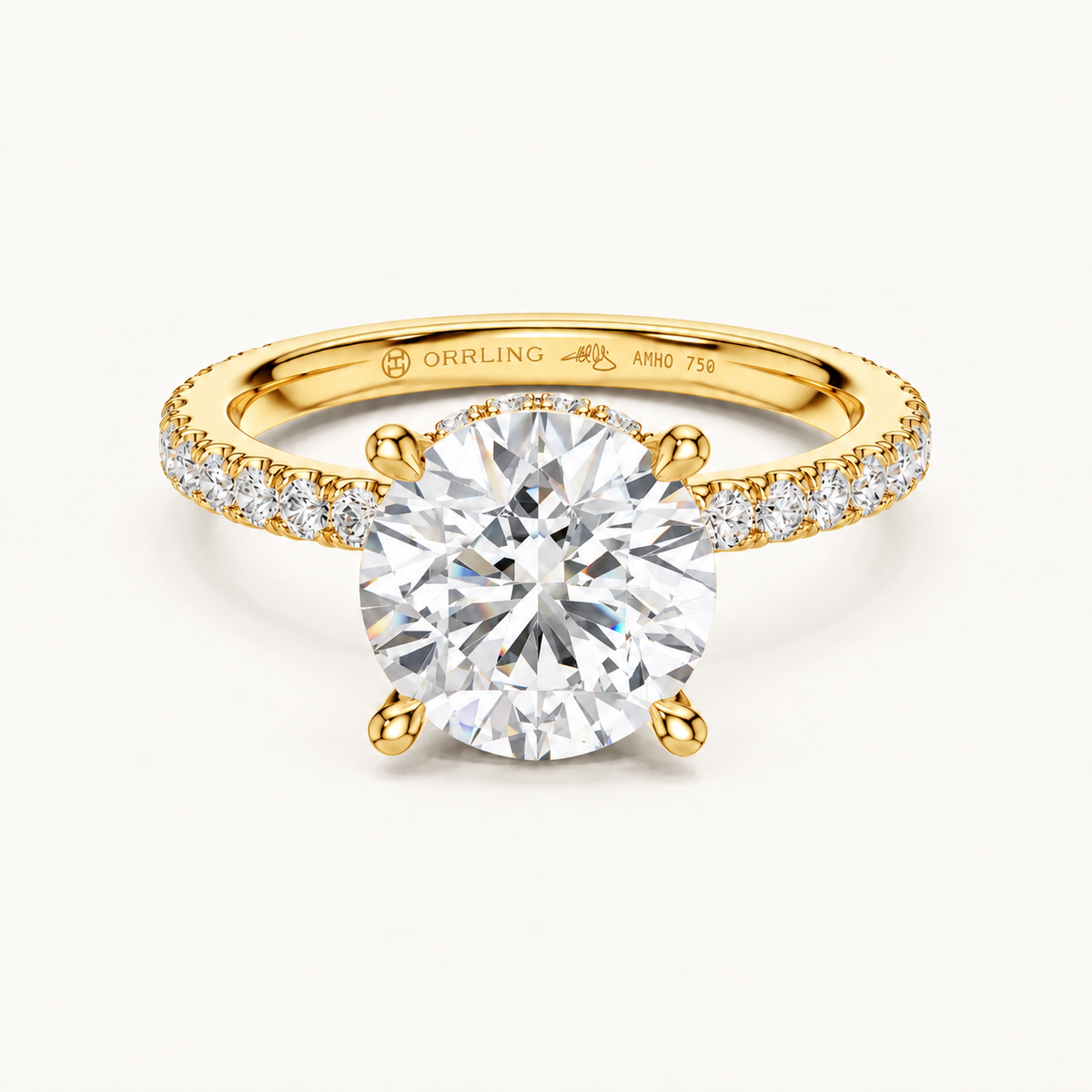 Luminelle 18K yellow gold, subtle Orrling engraving