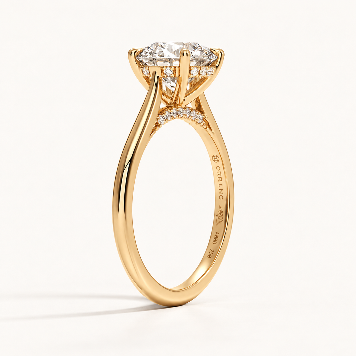 Reverelle 18K rose gold, subtle Orrling engraving