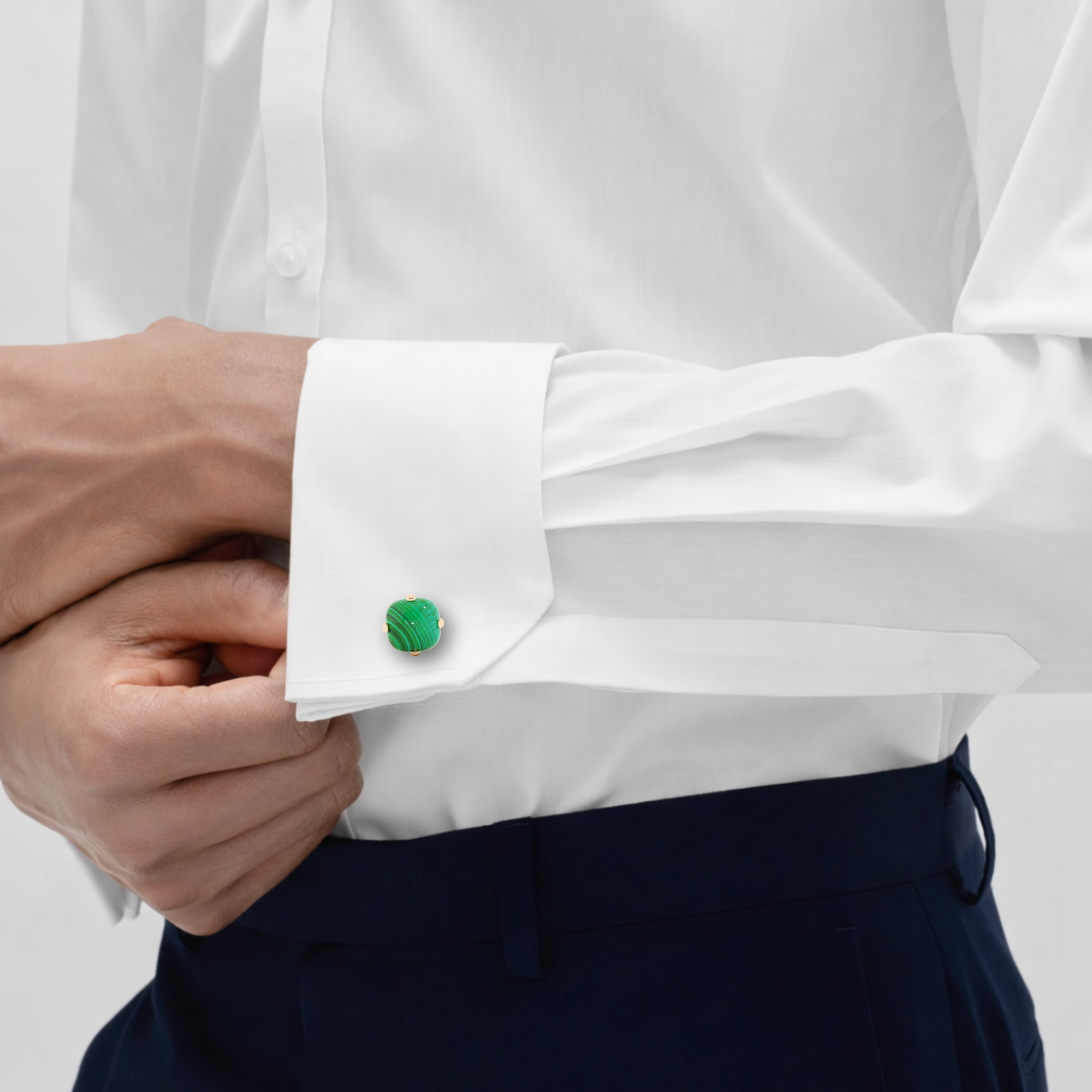 Malachite Cusion Cufflink