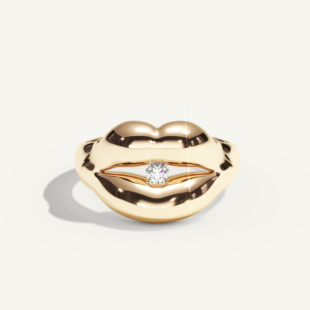 Vermilion zone diamond bite ring – retusch
