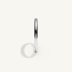 ARCADIA 2 mm — 18K white gold plain wedding band, product view 3