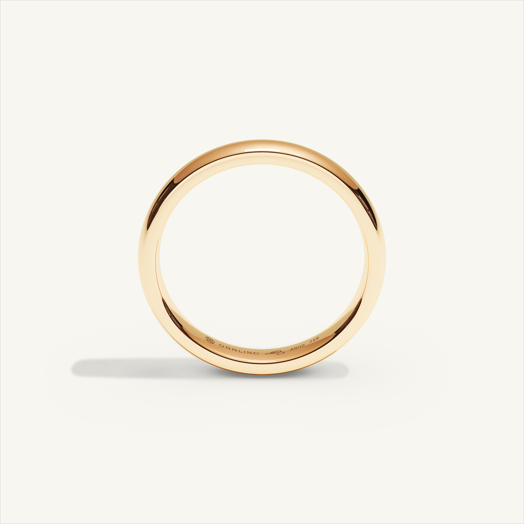 ARCADIA 3 mm — 18K rose gold plain wedding band, product view 2