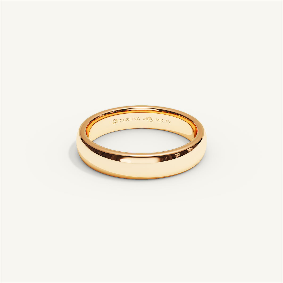 ARCADIA 4 mm — 18K rose gold plain wedding band, product view 0