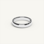 ARCADIA 4 mm — 18K white gold plain wedding band, product view 1