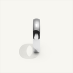 ARCADIA 4 mm — 18K white gold plain wedding band, product view 3