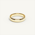 ARCADIA 4 mm — 18K yellow gold plain wedding band, product view 0