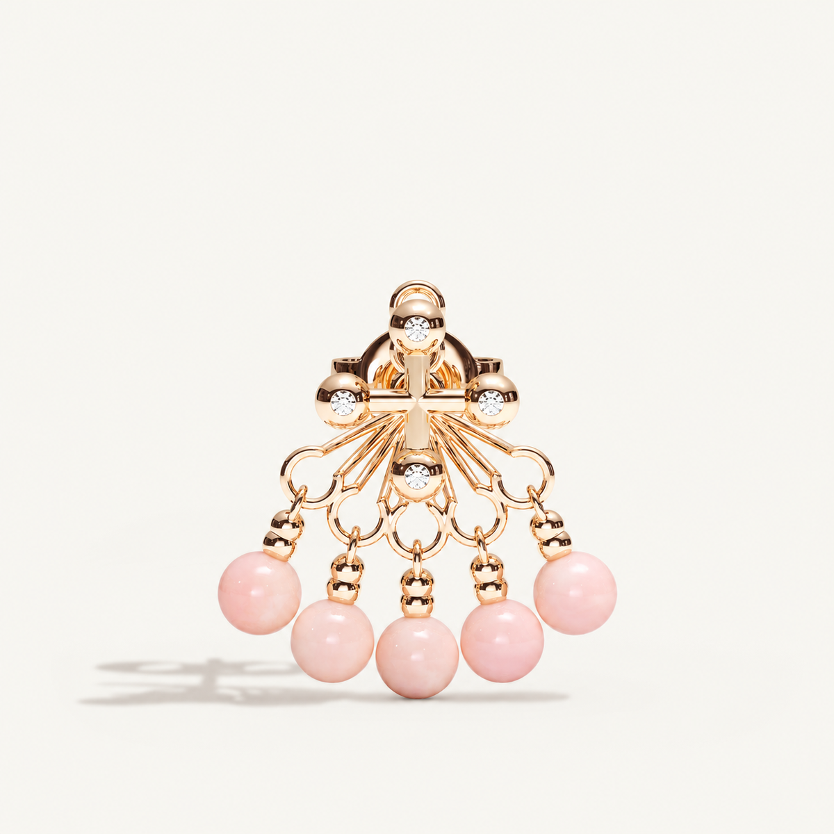 Barbelle Backdrop Ear Studs – Pink Opal – view-1