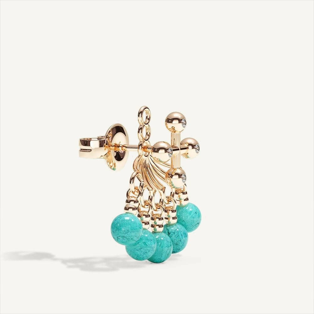 Barbelle Backdrop Ear Studs – Turquoise – view-2
