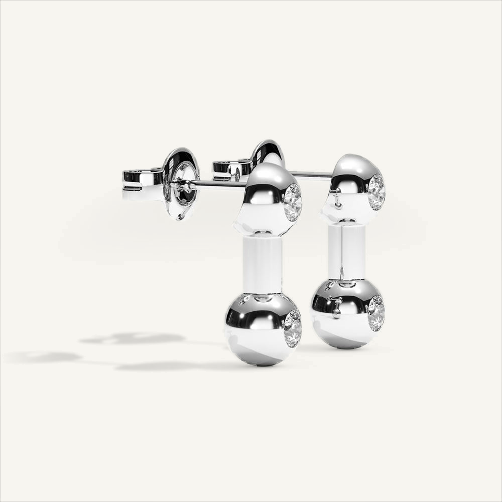 Barbelle Ear Pendant – white gold – view 1