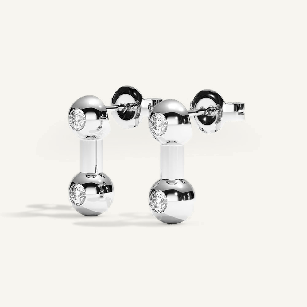 Barbelle Ear Pendant – white gold – view 2