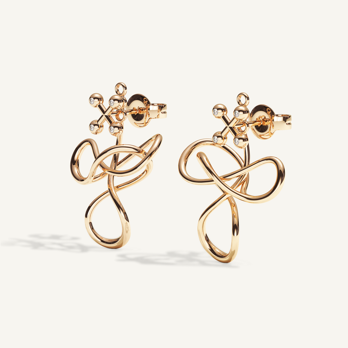 Barbelle Tangle Ear Pendant — rose gold — view-2