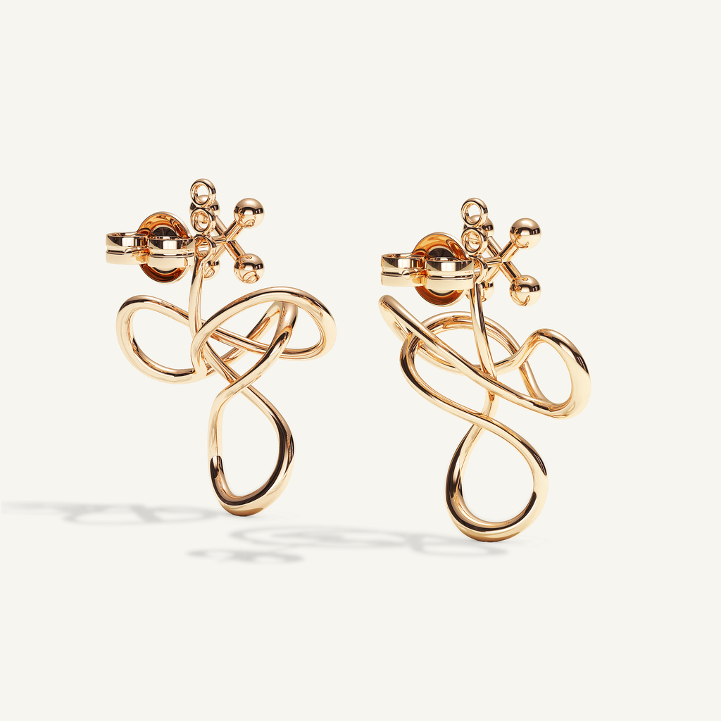 Barbelle Tangle Ear Pendant — rose gold — view-3