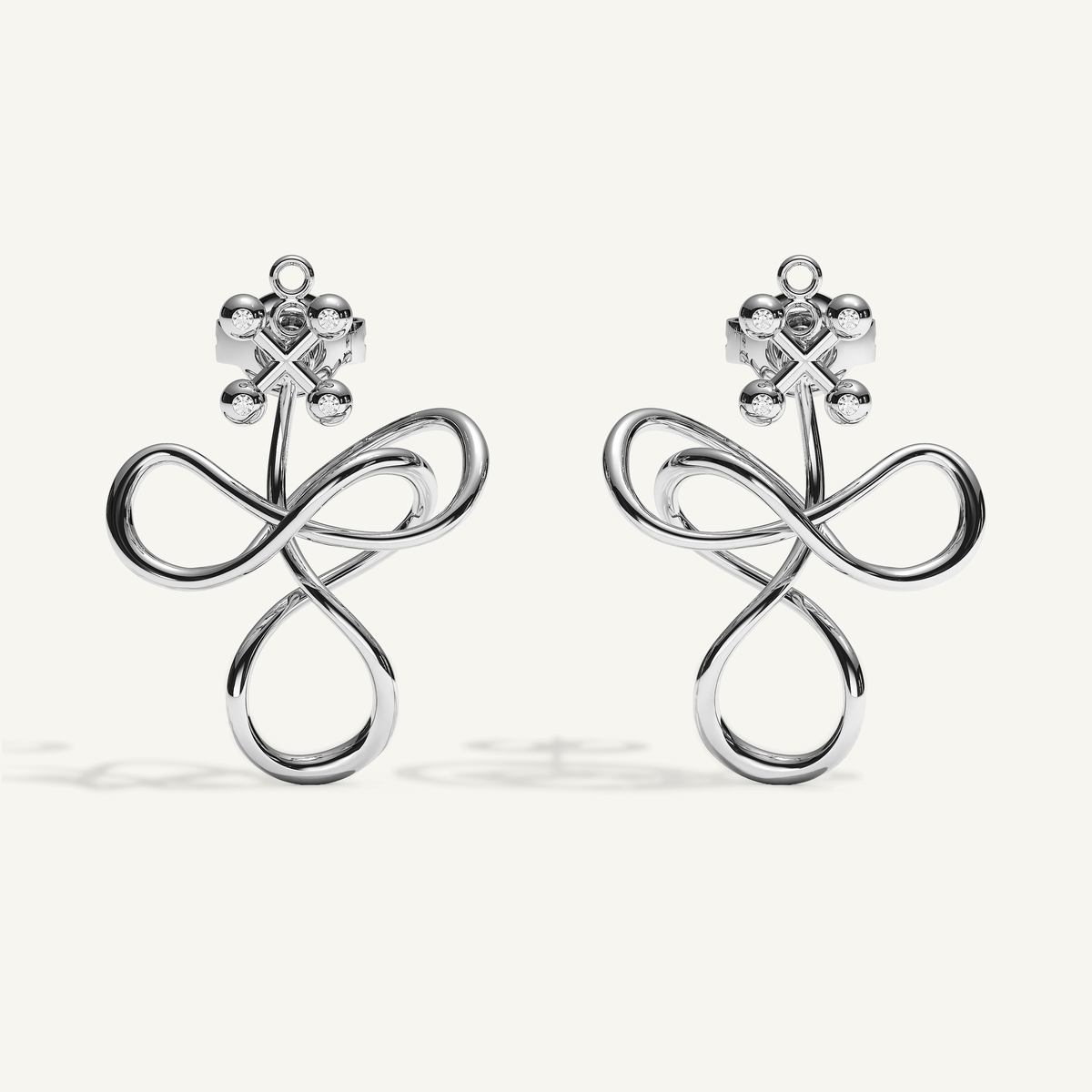 Barbelle Tangle Ear Pendant — white gold — view-0