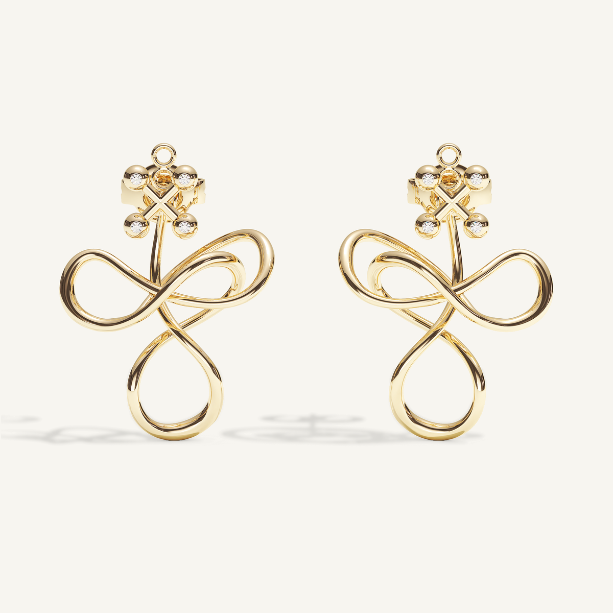 Barbelle Tangle Ear Pendant — yellow gold — view-0