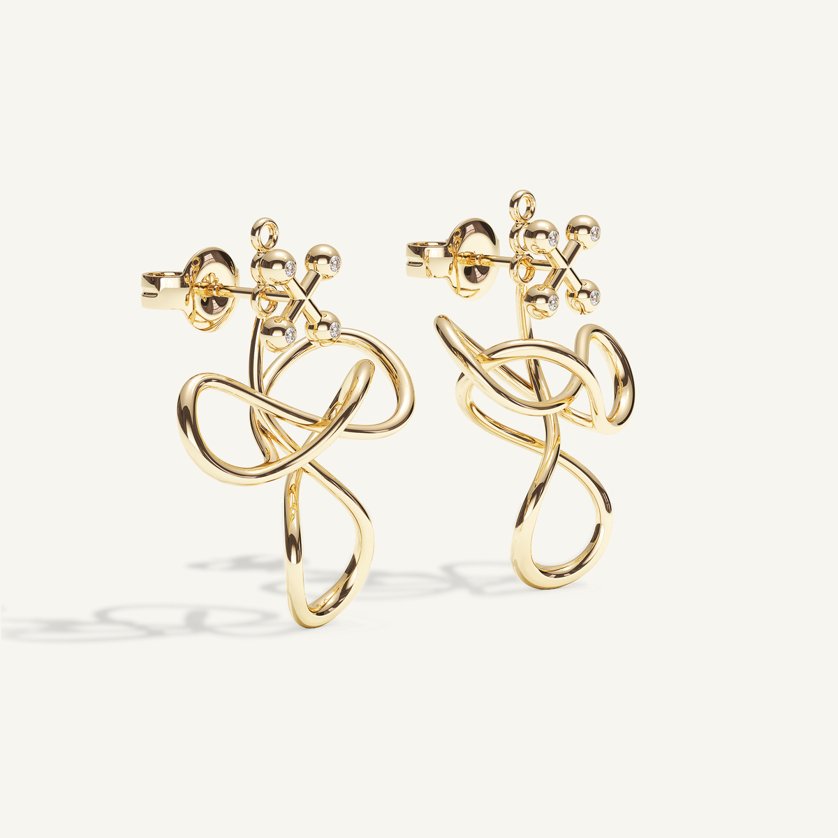Barbelle Tangle Ear Pendant — yellow gold — view-1