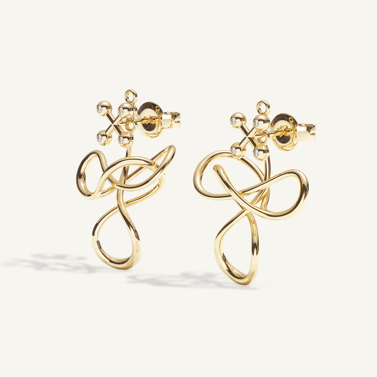 Barbelle Tangle Ear Pendant — yellow gold — view-2
