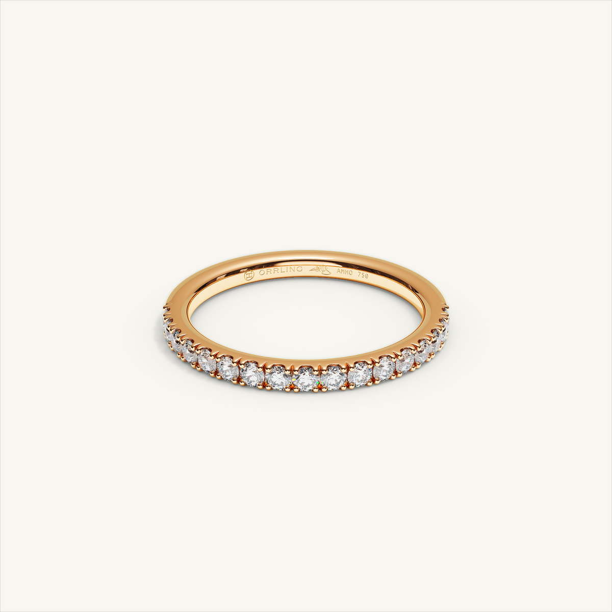 BARI M22 Half Eternity Ring in 18K Rose Gold – view 1
