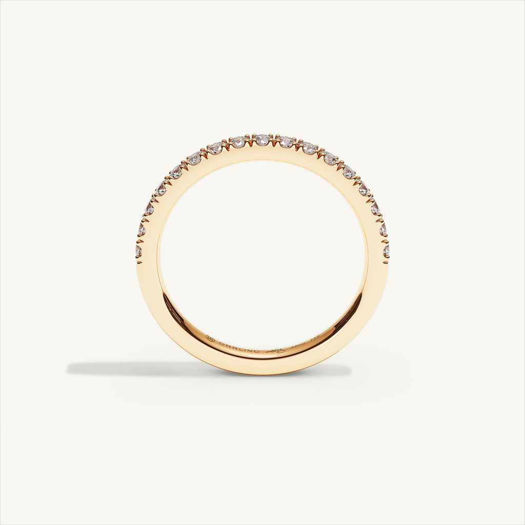 BARI M22 Half Eternity Ring in 18K Rose Gold – view 3